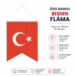 Fünfeckige Wimpel Türkische Flagge (Schwalbenschwanz) – Bild 4