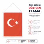Flama Bayrak Türk Bayrağı Baskılı – Dörtgen - Görsel 2