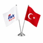 İkili Masa Bayrağı - Türk + Logolu
