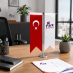 T Tipi Masa Bayrağı – Türk + Logolu - Görsel 3